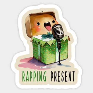 rapping present Sticker